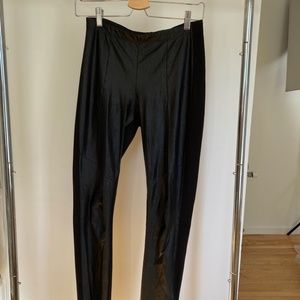 Black Faux Leather Leggings